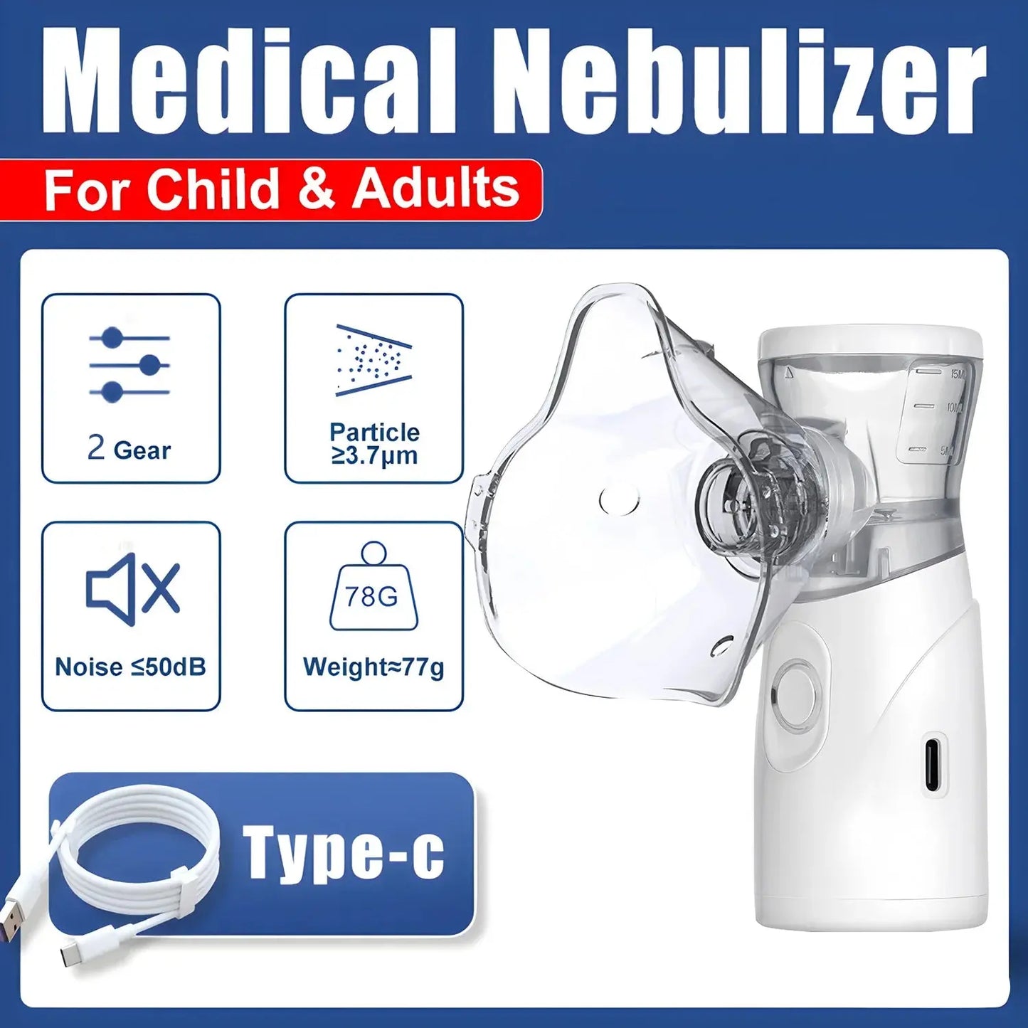 Whisper-Silent Portable Nebulizer